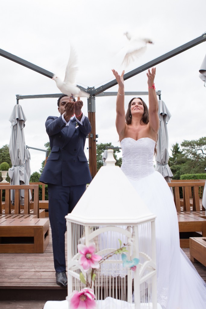 Mariage capucine et noir