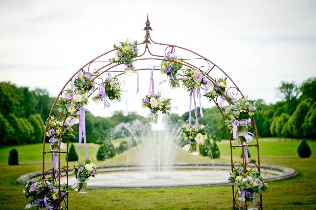 arche fleurie, arche mariage, mariage extérieur