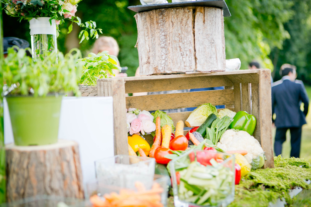 buffet original mariage, légumes mariage, com'une orchidée rambouillet