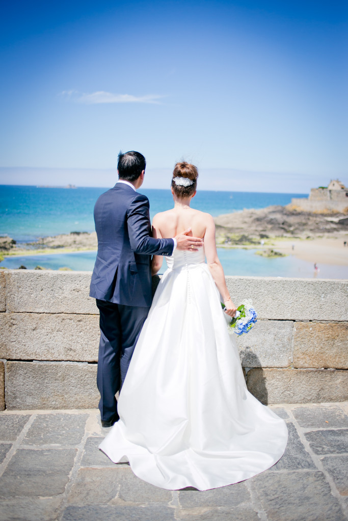 shooting photo mariage saint malo, mariés saint malo