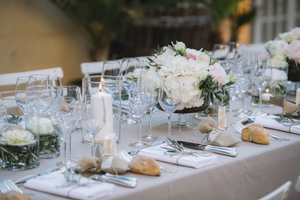 tables réception mariage, mariage fleurs