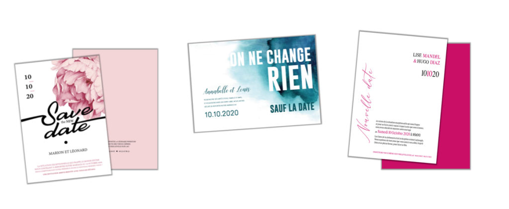 cartes change the date mariage