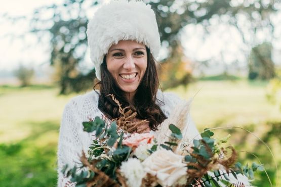 bouquet de mariée hivernal